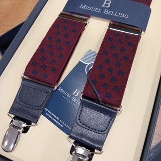 Tirantes MIGUEL BELLIDO, lona color granate/marino - Imagen 2