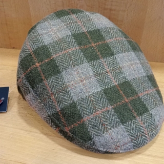 Visera BEIRETS de lana cuadros verde/camel/caldero - Imagen 2