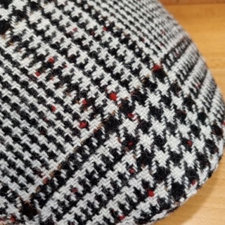 Visera BEIRETS de lana pata de gallo tono blanco/negro - Imagen 2